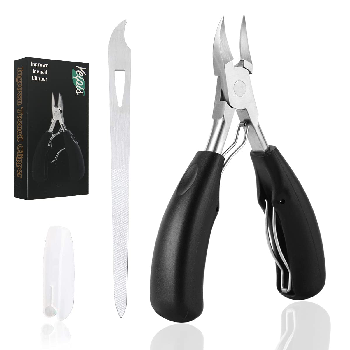 Toe Nail Clipper for Ingrown or Thick Toenails, Yeipis Toenails Trimmer and Professional Podiatrist Toenail Nipper for Seniors with Surgical Stainless Steel Surper Sharp Blades Lighter Soft Handle