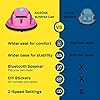 Kidzone 12V 2-Speeds Electric Ride On Bumper Car for Kids & Toddlers 1.5-6 Years Old, DIY Sticker Baby Bumping Toy Gifts W/Remote Control, LED Lights, Bluetooth & 360 Degree Spin, ASTM Certified #5