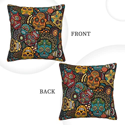 Housses de coussin en velours côtelé imprimé crânes de style chic - 4