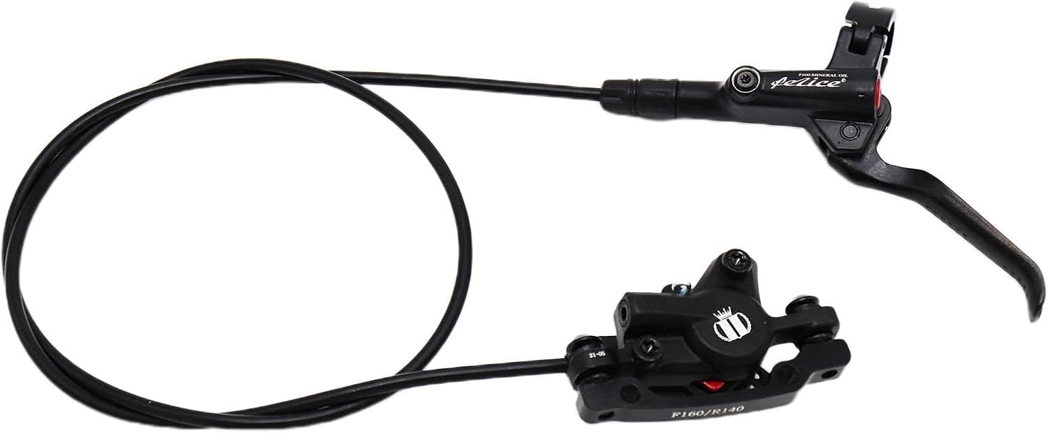 High Performance Hydraulic Disc Brake Set for Road Bicycle - Strong Braking Force, Easy Install - Front & Rear Brake Calipers with 1000mm/1700mm Tube - Front