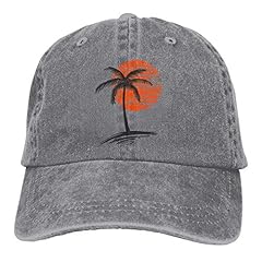 Palm Tree Sunset Grey