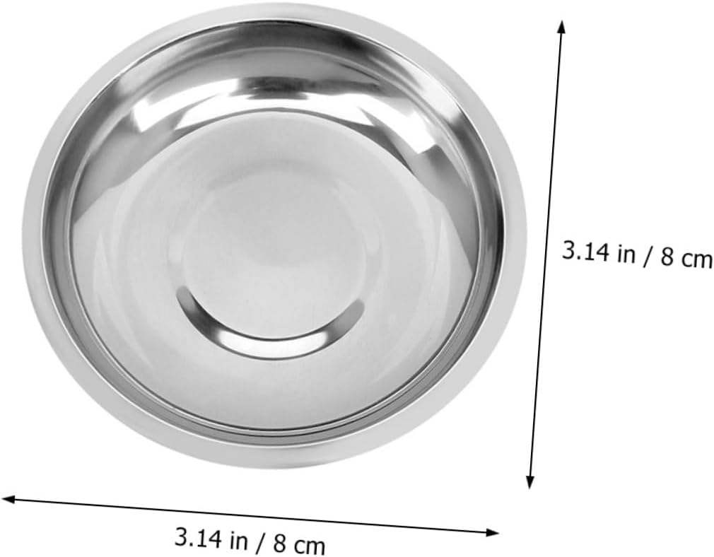 SHOWERORO 12pcs Stainless Steel Dipping Sauce Cups Round Prep Bowls for Condiments Bowls for Appetizers Soups and Side Dishes for Home and Restaurant Use