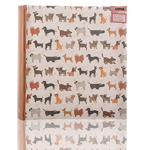 ARPAN Album per Foto con Tasche e Spazio per Appunti, per 200 Foto da 23 x 23 cm, Motivo cagnolini