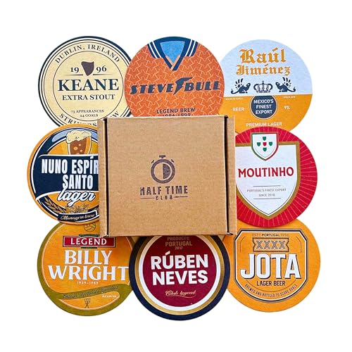 Wolves Beer Mats Set of 8 Football Coasters for Men or Women Unique Wolves Gifts WWFC Memorabilia Gift Boxed Drink Coasters for Beer or Coffee Football Fan Gift Idea