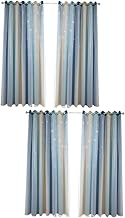 NOLITOY 4 Peças De Poliéster Decoração De Quarto De Criança Cortina De Sombreamento De Janela Painel Cortina De Camada Dupla Persianas De Camada Dupla Cortina De Impressão Sombreamento