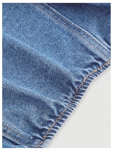 MakeMeChic Women's Halter Denim Top Wrap Asymmetrical Backless Fitted Y2K Crop Tops3