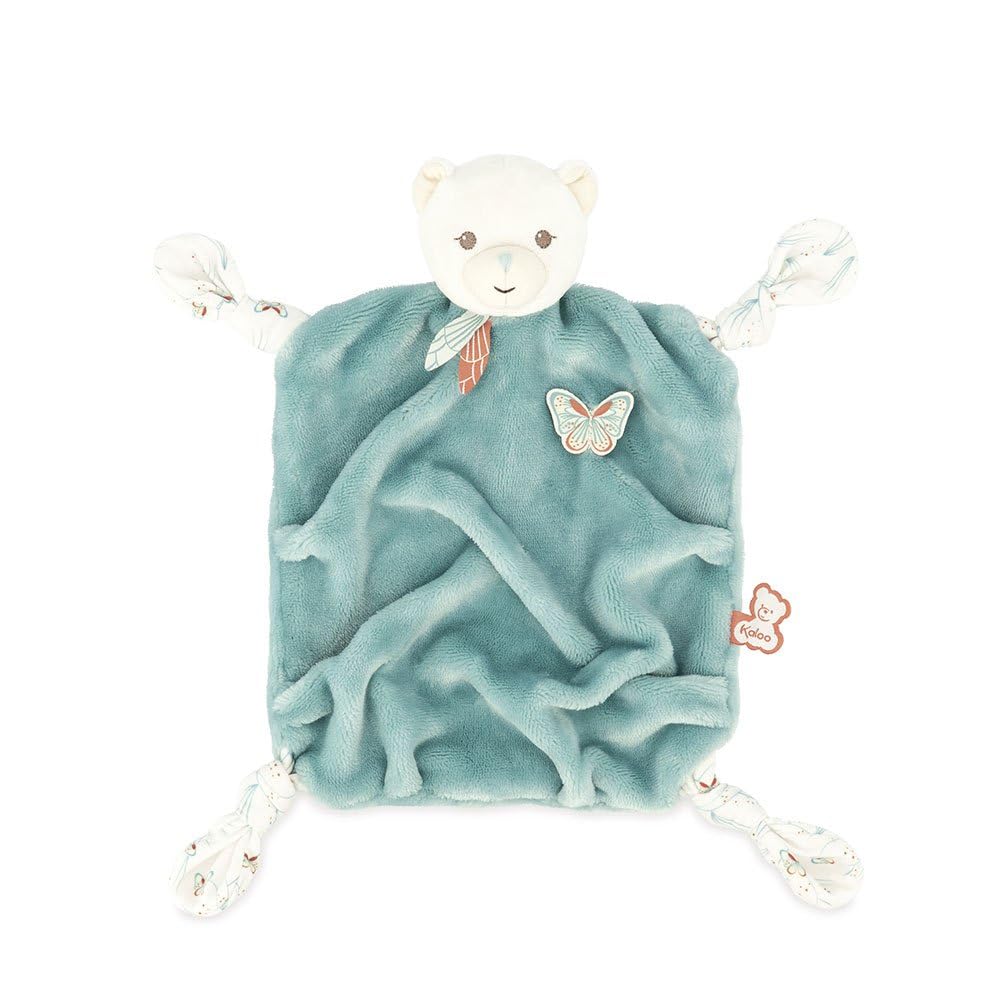 KALOO - Plume - Doudou Oso Verde 26 cm - Dudú Bebé Supersuave - Desarrolla el Tacto - Fácil de Agarrar - Caja de Regalo Personalizable - Desde el Nacimiento, K214004