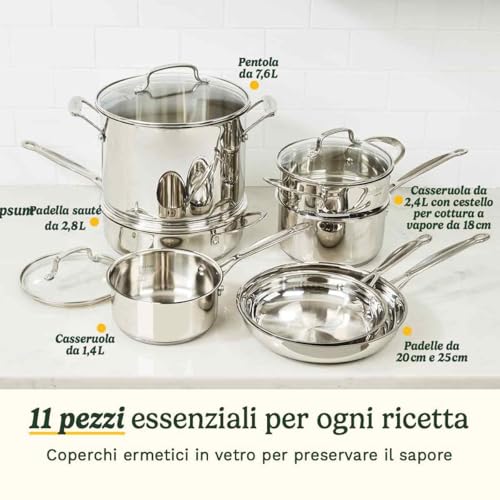 Cuisinart® Chef’S Classic™ Set Pentole 11 Pezzi | Fondo Incapsulato | Induzione | Manici Cool Grip™ | Misure Integrate | Lavastoviglie | Cottura Uniforme | Acciaio Inox - 2