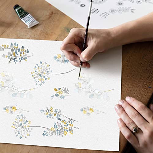 Yellow Blue Grey Printed Floral Room Darkening Curtains 84 Inches Long For Living Room Summer Spring Heat Blocking Grommet Watercolor Patterned 80 Blackout Curtain Print Design 84 Length 2 Panel Set #TOP4