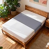 NIULAFR Grounding Sheets Half Size for Better Sleep - Premium Cotton + Silver Fiber Earth Connect Grounding Flat Sheet for Bed, Stress Relief (Grey,Half, 35x90in)