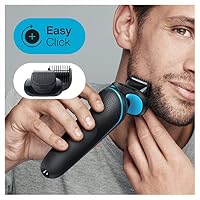Braun Series 5 Rasierer Herren Elektrisch, Elektrorasierer mit EasyClick Barttrimmer Aufsatz, Ladestation, EasyClean Rasierapparat, Trockenrasierer, Wasserdicht, Made in Germany, 51-M4500cs, Mintgrün – Ansicht 4
