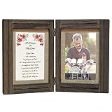 Gifts for Dad from Daughter or Son - A Prayer for My Dad Poem - Double 5x7 Hinged Picture Frame - Be