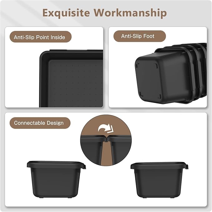 Image of A-LuGei【XX-Large Size【5 Pcs】 Tool Box Organizer Tray Divider【Single Size】 Desk Drawer Organizer Bin, Garage Organization and Storage Toolbox for Rolling Tool Chest Cart Cabinet WorkBench Part Widget