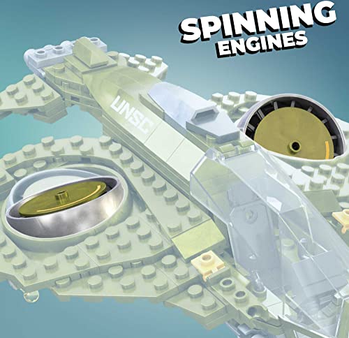Mega Halo Infinite Toy Vehicle Building Set, Unsc Wasp Onslaught Aircraft With 4 Poseable, Collectable Micro Action Figures And Accessories #TOP5