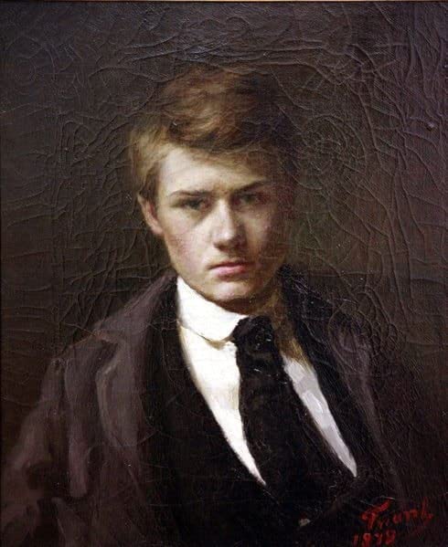 Poster sur toile Autoportrait à Emile Friant 50x70cm SERENDIPITP mural