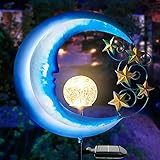Solar Lights Outdoor Garden Decor - Waterproof Moon Decor Solar Garden Lights - Outdoor Lights Solar Powered Patio Decor Pathway Landscape Lights - Garden Stakes Decorative Solar Lights Outdoor