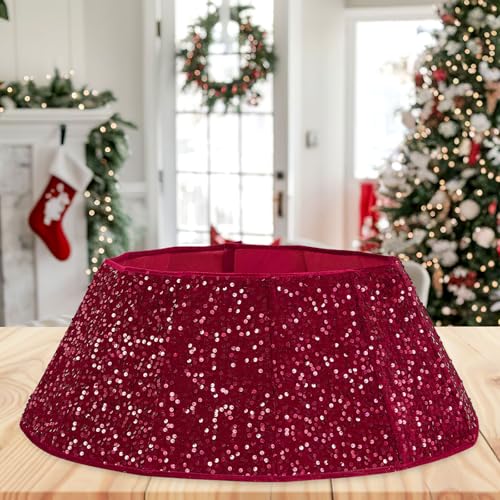 Sequin Burgundy Tree Collar