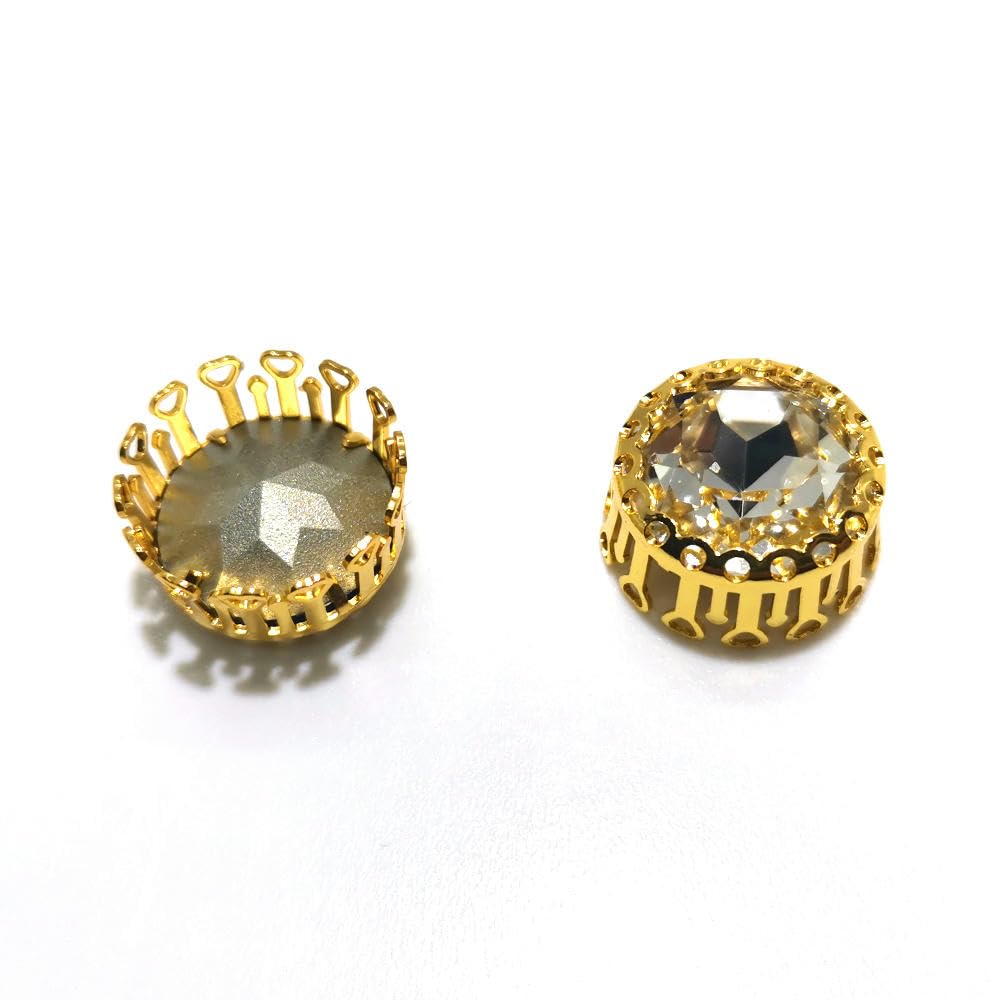 Strass In Vetro A Forma Di Fiore 18 Colori | Foro Laterale Per - Foto 6