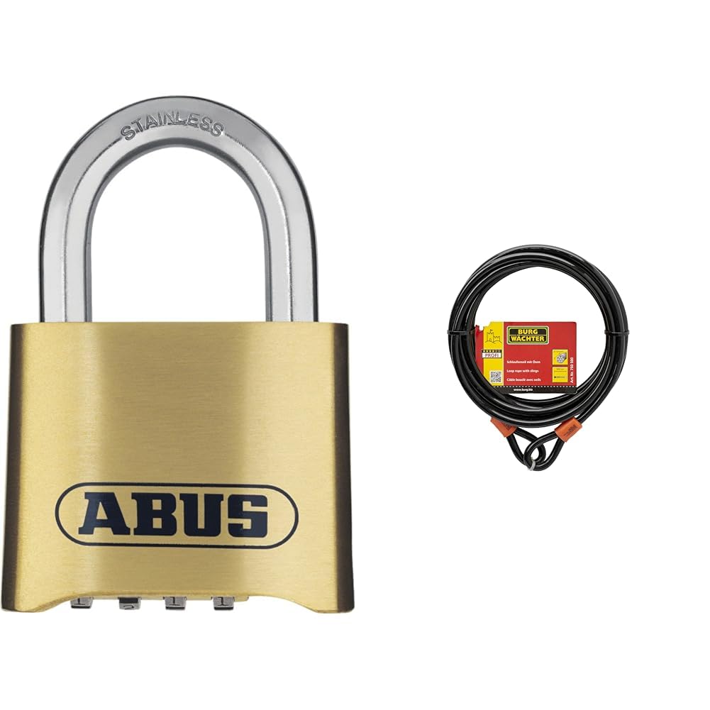 Câble de sécurité Burg-Wächter et cadenas ABUS pour meubles de jardin