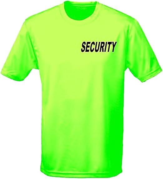 Security – T-Shirt – Print Front and Back – Security Yellow Security