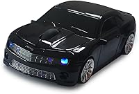 Vista 9 de Ratón Inalámbrico - Forma de Coche Genial, 2.4Ghz Inalámbrico, para Laptop PC Mac (Azul)