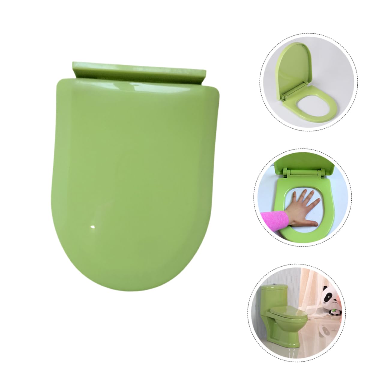 Amosfun Sedile Wc per Bambini per L'addestramento al Vasino, Coprisedile Antiscivolo in Pp Spesso e Resistente, Colore Verde Chiaro, per Potty Training e Viaggi