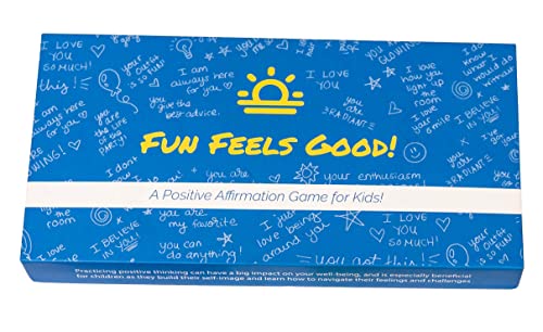 Affirmation Card Game for Parents & Kids by Fun Feels Good! Positive Thinking, Mindfulness, Self Care, Emotional Resilience, Confidence, Therapy for Autism or Anxiety, Daily Positivity