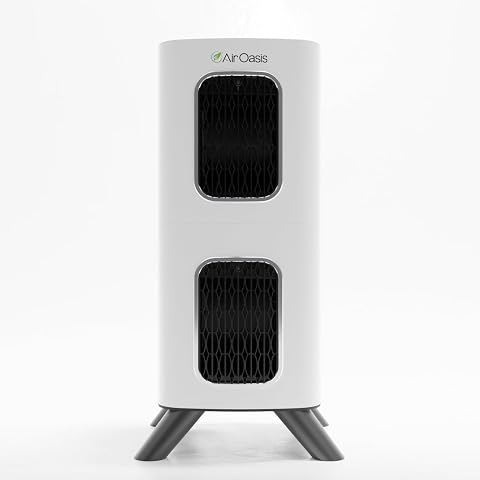 Air Oasis iAdaptAir 2.0 HEPA Air Purifier - WiFi Enabled, Covers 2,650 sq ft, Re