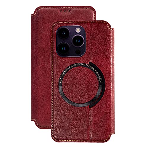 Étui de téléphone en cuir pour iPhone 14 Pro Max housse de protection antichoc magnétique
