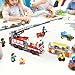 BYWbricks City Ladder Fire Truck Building Blocks Set (711 pcs) Toy Station Firetruck Bricks Collectible Fire Engine Building Kit Model Gift for Boys and Girls Adults Christmas and Birthday