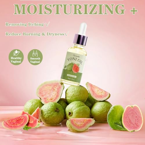 2 Pcs Yoni Oil Feminine Oil for Women pH Balance, Vaginal Moisturizer Odor Eliminator, Feminine Care All Natural Yoni Essential Oil, 1 fl oz/pc(Guava)