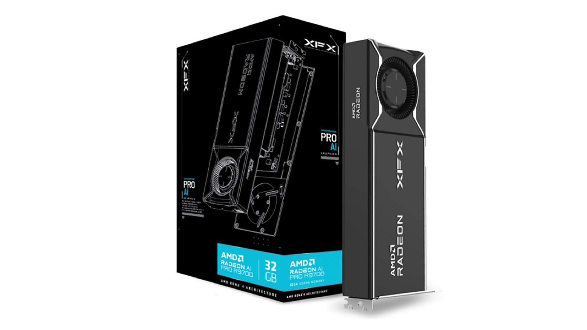 Amazon.com: XFX AMD Radeon AI Pro R9700 32GB GDDR6 4xDP, AMD RDNA