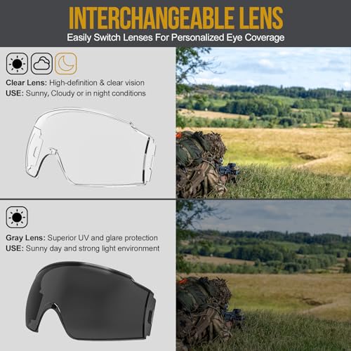 Tactical Goggles Over Glasses, Anti Fog