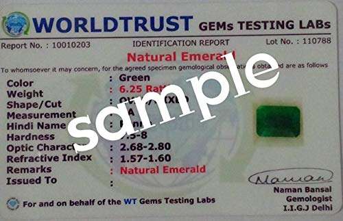 Sirdaksh 12.35 Carat Zambian-Emerald Natural A1 Quality Lab/Certified Panna Green Loose Gemstone #TOP4