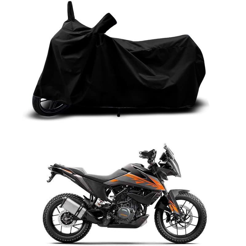 Image of 100% Scratchproof /UV-Rays /Heat Protection /Birds Dropping /Water Resistant /Dust Proof /Waterproof /Full Bike Scooty Two Wheeler Body Cover Compatible for 390 Adventure All Varients[Black]