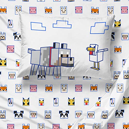 Image of Minecraft Twin Comforter Set 5 Piece Soft Kids Bedding for Girls, Multi