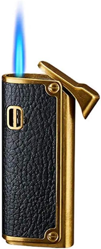 Lighter Jet Torch Flame Windproof Lighter Good Gift(Black,Come Without Butane)