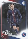 2025-26 TOPPS CHROME UEFA CLUB COMPETITIONS #63 BRADLEY BARCOLA PARIS SAINT-GERMAIN SOCCER SOCCER