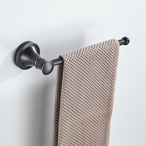Image of Black Bathroom Hand TowelHolder, Wall Mounted Bathroom Hardware Accessories,Oil Rubble Bronze