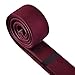 Branduce Men's Burgundy Ties Skinny Ties For Men Solid Pure Color 1.58