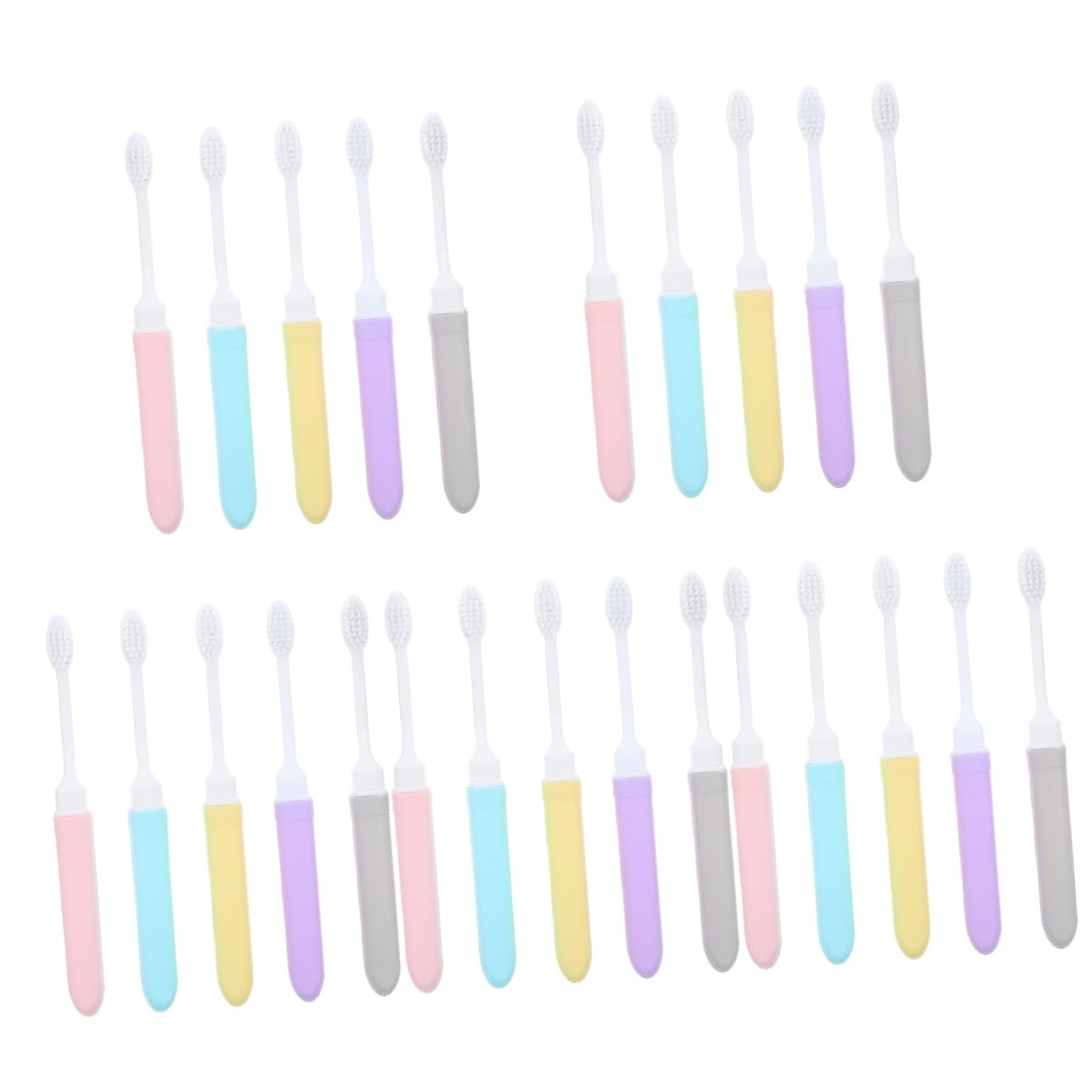 Beavorty 25 Pz spazzolino da viaggio forniture di viaggio strumento per la pulizia dei denti degli adulti spazzolino portatile pulisci denti spazzolino a setole più morbide filamento pp
