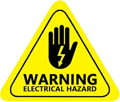 50 Pcs Danger Electrical Hazard Voltage Shock Safety Warning Label Sticker,2 Inch High Voltage Labels,Electrical Shock Hazard Risk Warning Sign