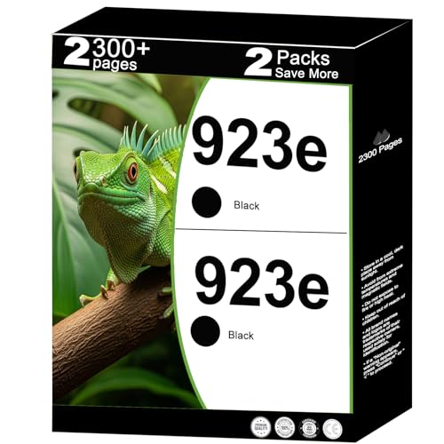 923e Ink Cartridges Compatible Replacement for HP 923 XL 923XL Work for OfficeJet 8120 8122 8123 8124 8125 8130 8132 8124e Pro 8135e 8138e 8139e 8130e 8132e Printer with V17.2.1 Chip(2 Packs,Black)