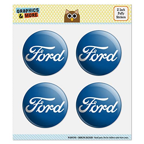 Ford Classic Script Logo Puffy Bubble Dome Scrapbooking Crafting Sticker Set