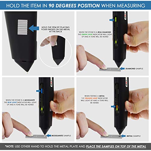 Image of Diamond Tester Jewelry Gem Stone Tester Kit - Professional 2-in-1 Tester for Diamonds, Moissanite, Metals, and Gemstones
