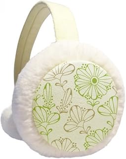 Abafador de orelhas de inverno com estampa decorativa de flores frescas para desenho de grama