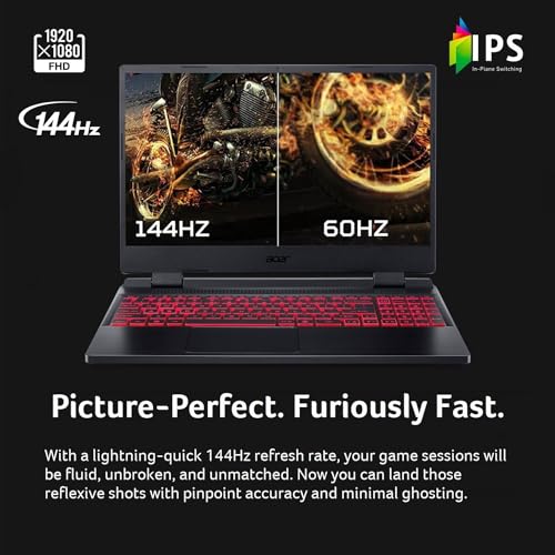 Image of Acer Nitro 5 Gaming Laptop, 15.6 inch FHD IPS 144Hz Display, 12th Gen Intel 12-Core i5-12500H, GeForce RTX 3050, 64GB RAM, 2TB PCIe SSD, Thunderbolt 4, Backlit Keyboard, WiFi6, PDG HDMI Cable, Win 11 Pro