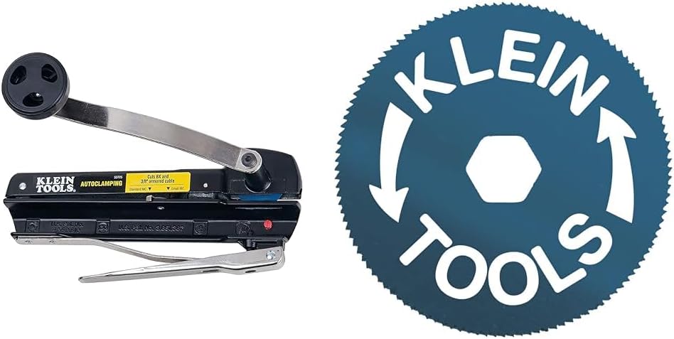 Klein Tools Armored Cable Cutter Bundle - Cuts Up To 3/8" Diameter Cable With Storage For Extra Blades