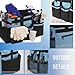 SCAVATA Wearable Cleaning Caddy, Cleaning Caddy Supplies Organizer with Handle & Shoulder Straps for Housekeepers, Under Sink & Car Cleaning Tool Organizers Bag with 4 Foldable Divider (Blue)