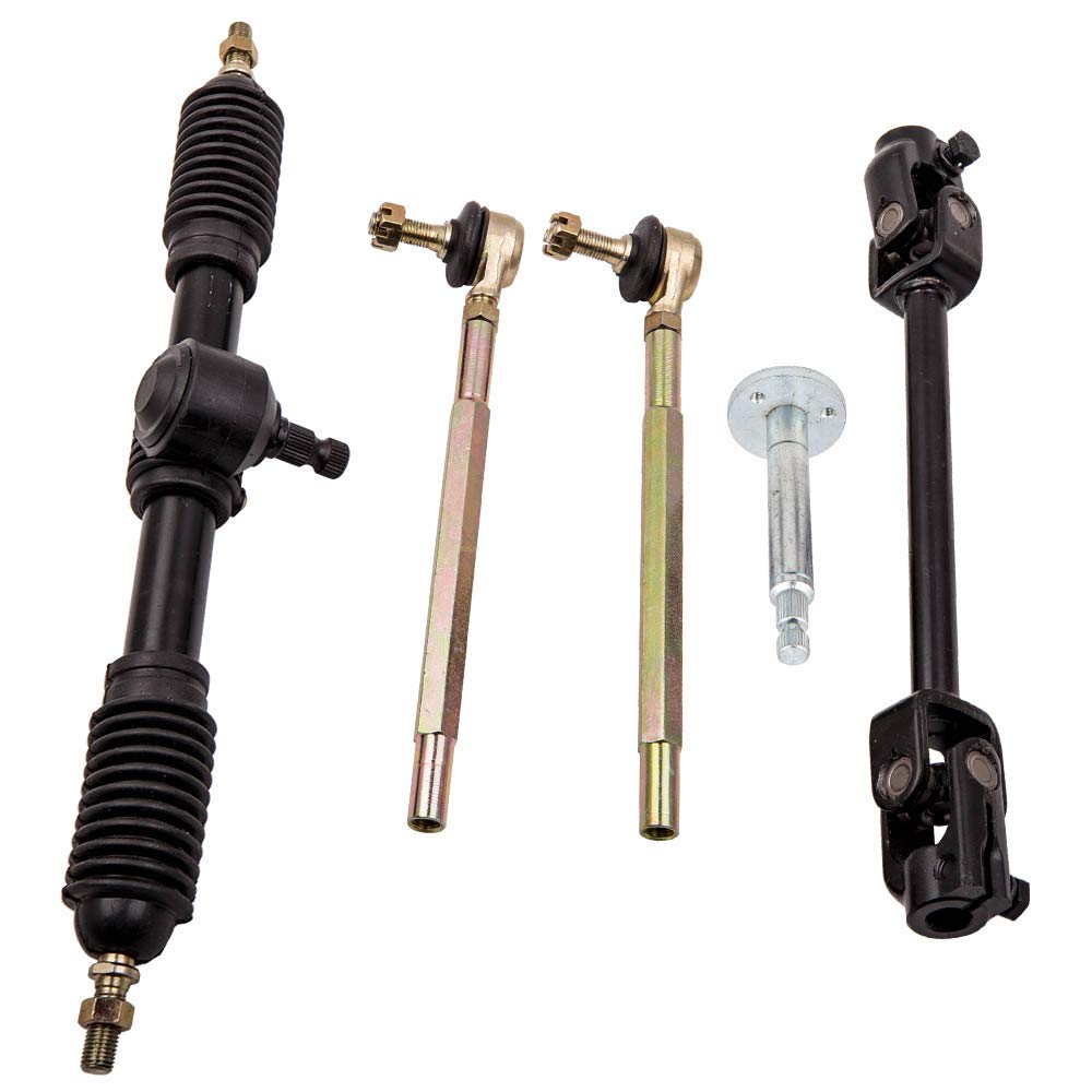 maXpeedingrods Lenkung Lenkgetriebe Spurstange Set für Go Kart 110cc 443mm